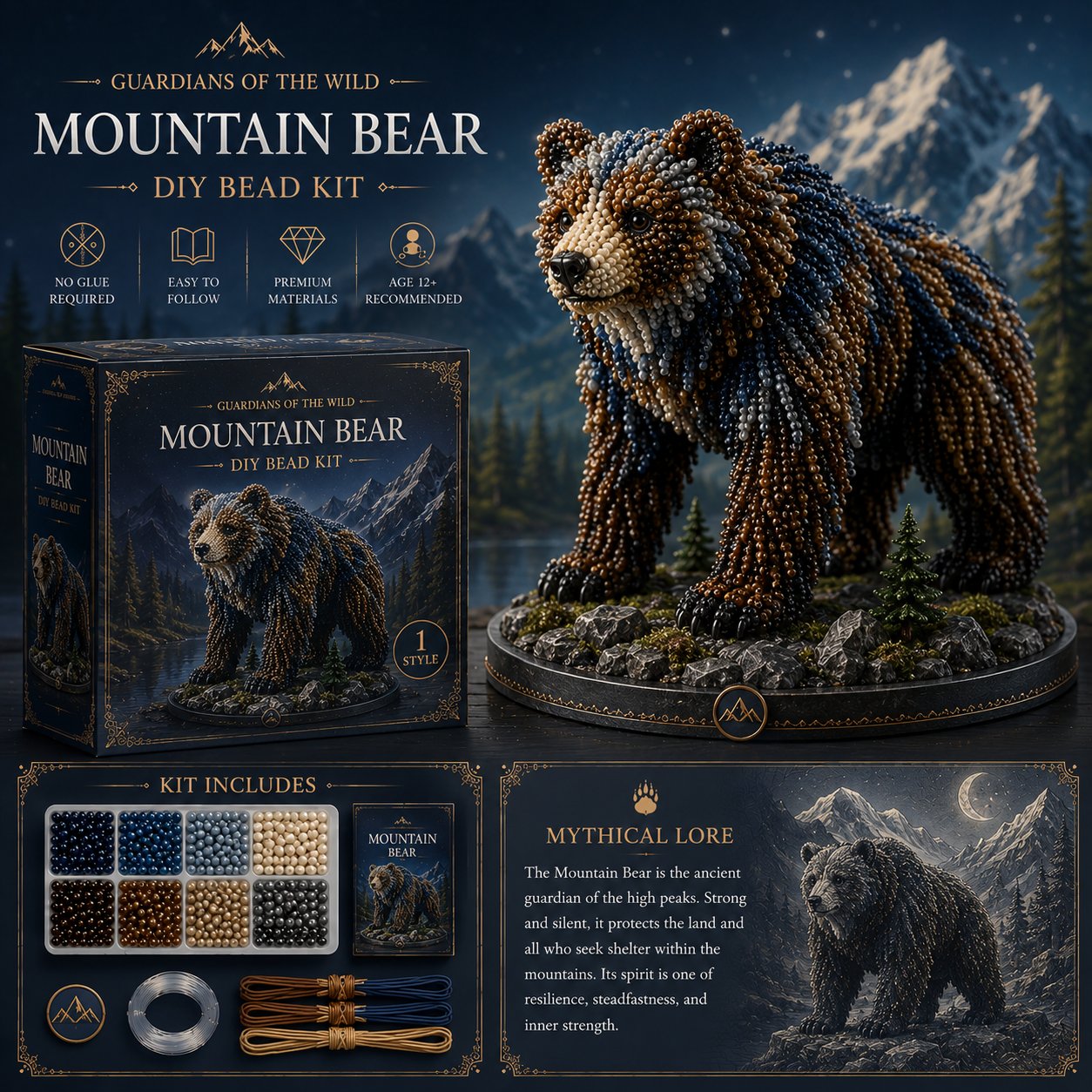 🎁3D Animal Guardian DIY Bead Kit Collection🏆