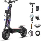 T90 Pro Electric Scooter for Adults, 10000W Dual Motor, 68 MPH Max Speed, 72V Removable Battery, 14" Off-Road Tires 800lbs Max Load, Music Light, Waterproof, 65 Mile Range, Fast E-Scooter🏆