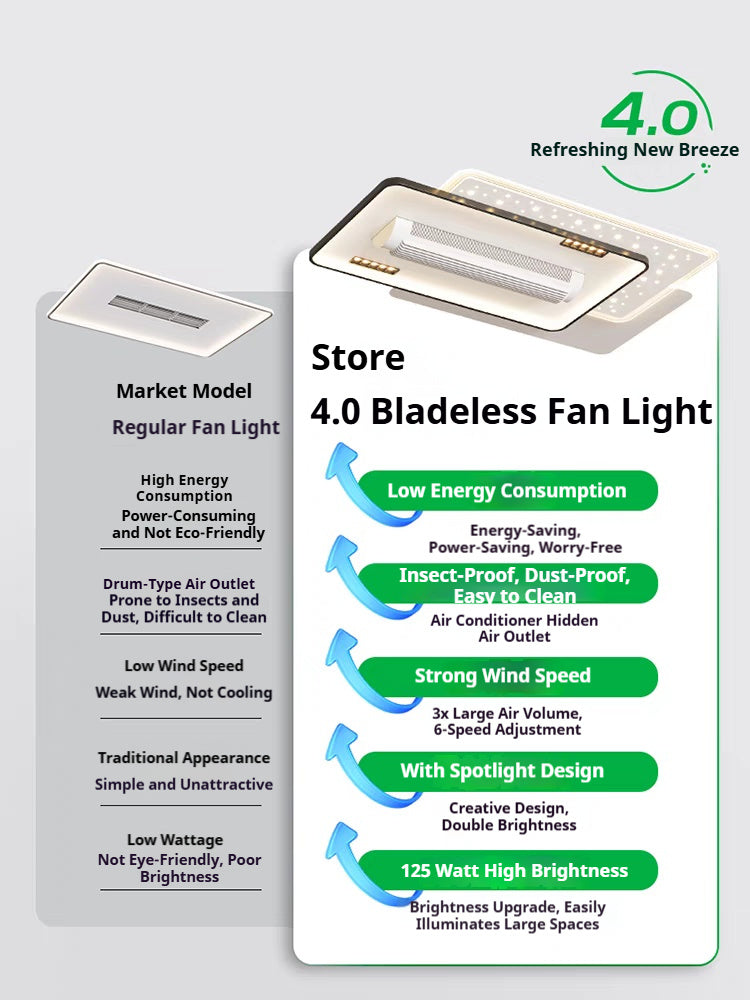 Intelligent bladeless fan chandelier🏆