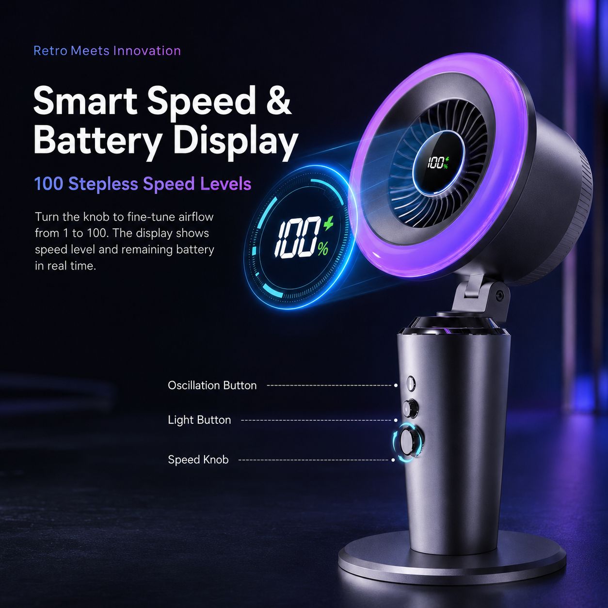 🌙 AI Smart Quiet Air Circulation Fan🏆