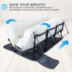 ⚡ Clearance sale🚀 Self-Inflating Air Mattress with Frame | Elevated Comfort Bed 🛏️🏆