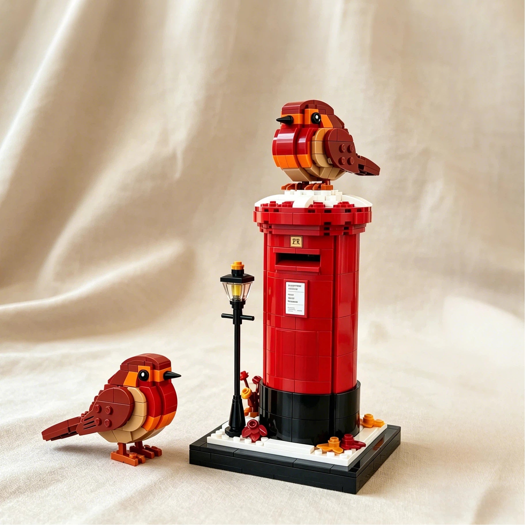 Vintage Postbox & Robin Brick Set – A Symbol of Love & Remembrance📮💋