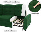 Sectional Sofa Couch, 87" Sleeper Sofa Bed with Reversible Storage Chaise Pull Out Couch🏆