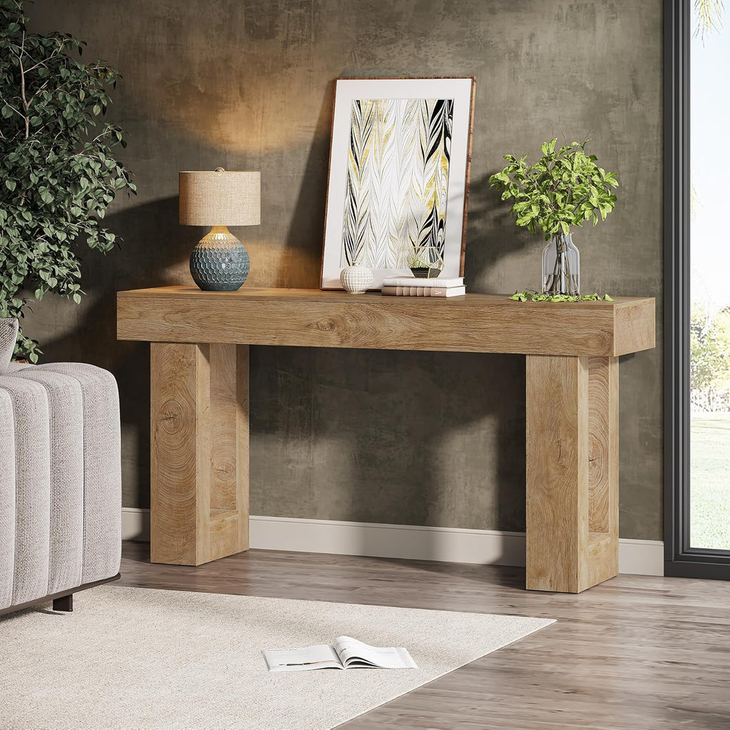 63-Inch Long Console Table, Wooden Rectangular Sofa Table Behind The Couch, Farmhouse Entryway Table for Entrance, Hallway, Living Room🏆