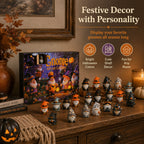 🔥LAST DAY 50% OFF - 24 Days of Halloween Gnome Surprise Figures Advent Calendar Box💋