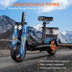 Electric Scooter for Adults 5600W Dual Motors, 50MPH & 50 Miles Range, 60V 27Ah Battery, Foldable Heavy Duty E Scooter, 11" Off Road Tires Fast Electric Scooter with Seat🏆