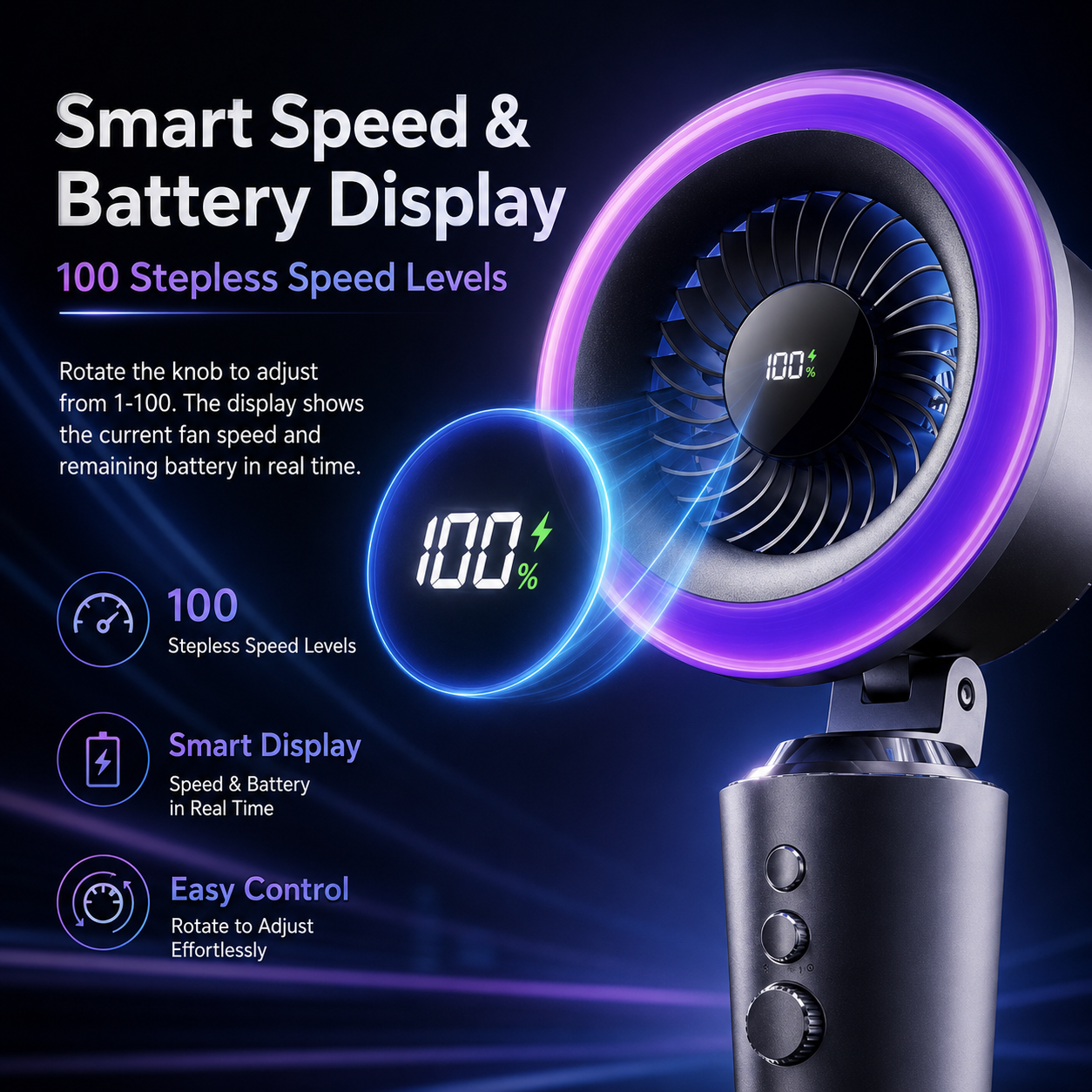 🌙 AI Smart Quiet Air Circulation Fan🏆