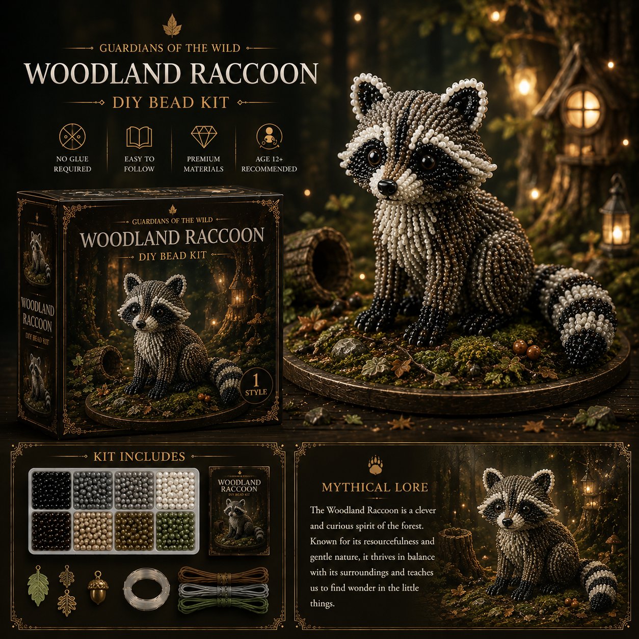 🎁3D Animal Guardian DIY Bead Kit Collection🏆