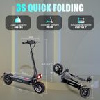 Electric Scooter for Adults 5600W Dual Motors, 50MPH & 50 Miles Range, 60V 27Ah Battery, Foldable Heavy Duty E Scooter, 11" Off Road Tires Fast Electric Scooter with Seat🏆