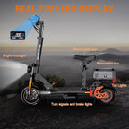 Electric Scooter for Adults 5600W Dual Motors, 50MPH & 50 Miles Range, 60V 27Ah Battery, Foldable Heavy Duty E Scooter, 11" Off Road Tires Fast Electric Scooter with Seat🏆