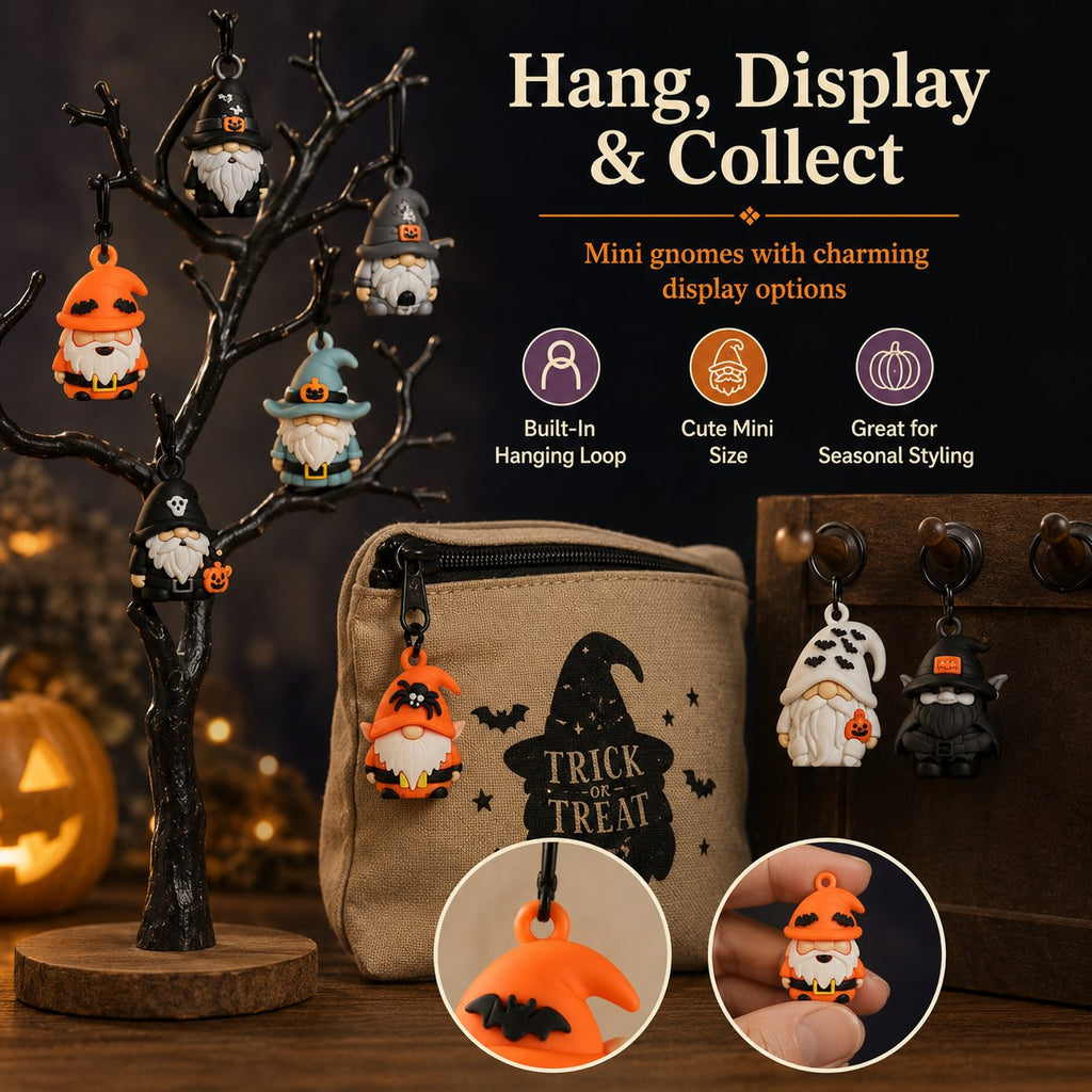 🔥LAST DAY 50% OFF - 24 Days of Halloween Gnome Surprise Figures Advent Calendar Box💋
