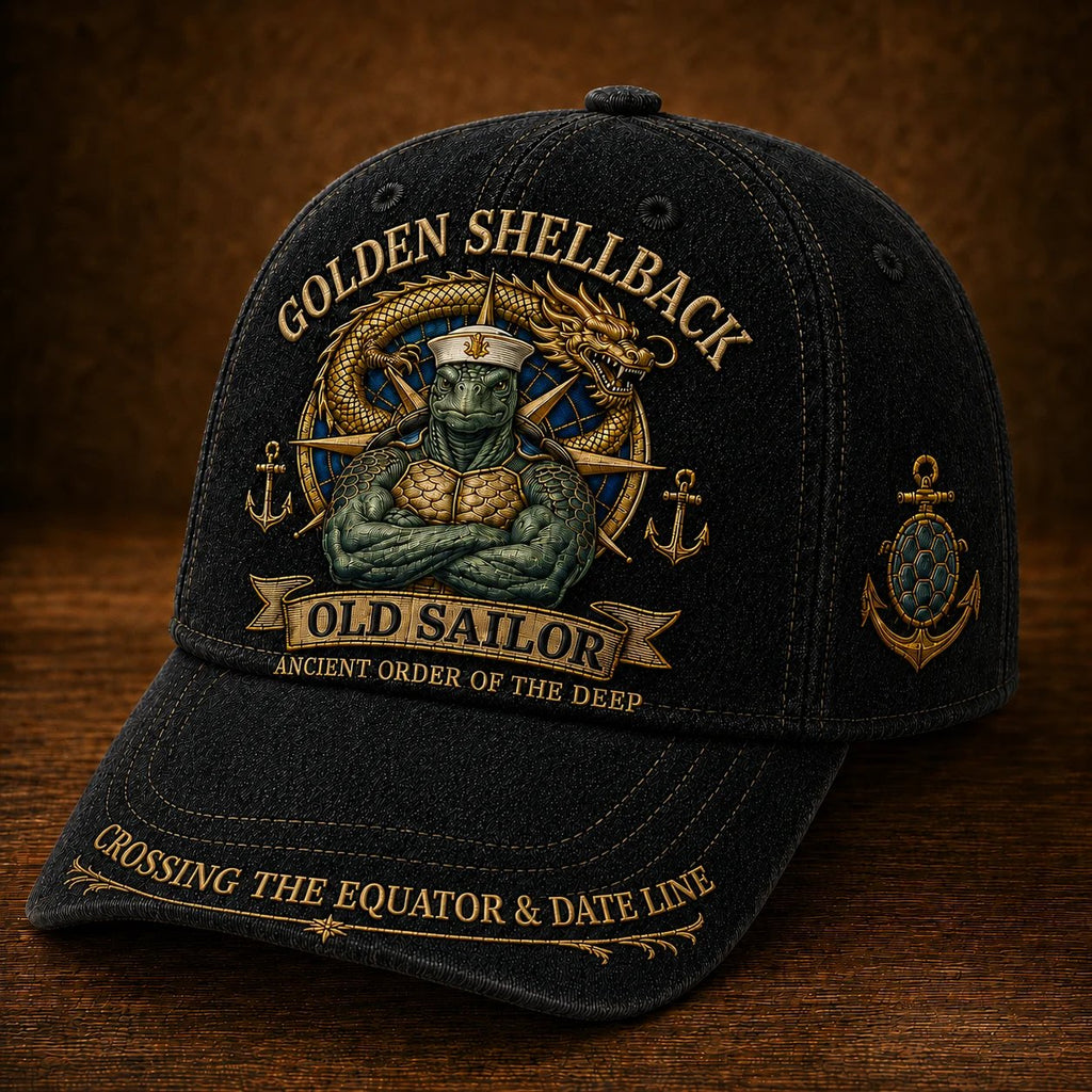 ⭐2026 USA Sale: Up to 50% OFF - 🔥Golden Shellback Cap💋
