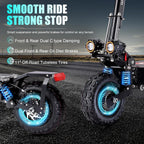 Electric Scooter for Adults 5600W Dual Motors, 50MPH & 50 Miles Range, 60V 27Ah Battery, Foldable Heavy Duty E Scooter, 11" Off Road Tires Fast Electric Scooter with Seat🏆