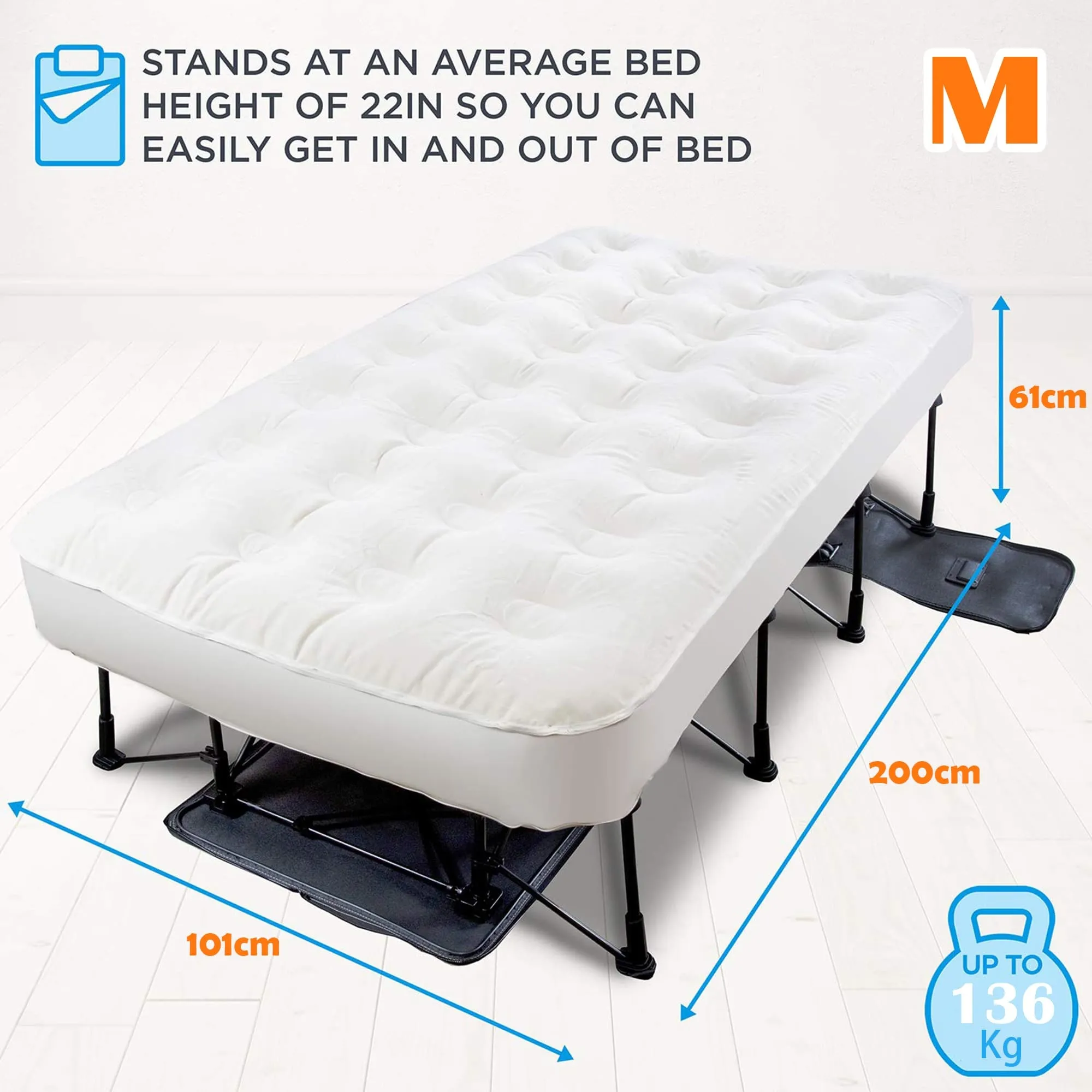 ⚡ Clearance sale🚀 Self-Inflating Air Mattress with Frame | Elevated Comfort Bed 🛏️🏆