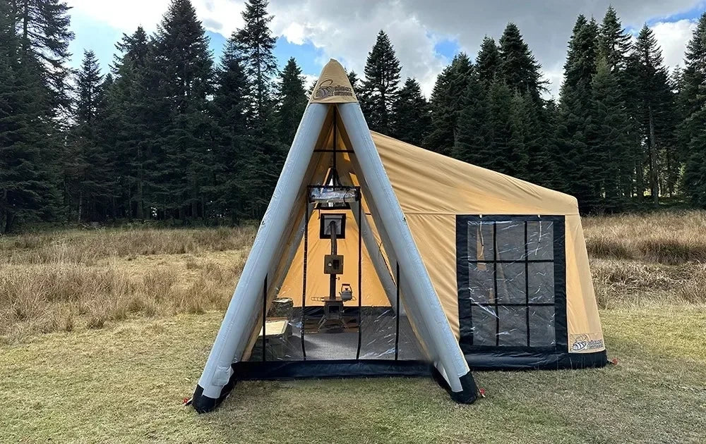 🏕️Light luxury fortress|Inflatable instant molding🔄Double door panoramic view|Available in all seasons❄️☀️🏆