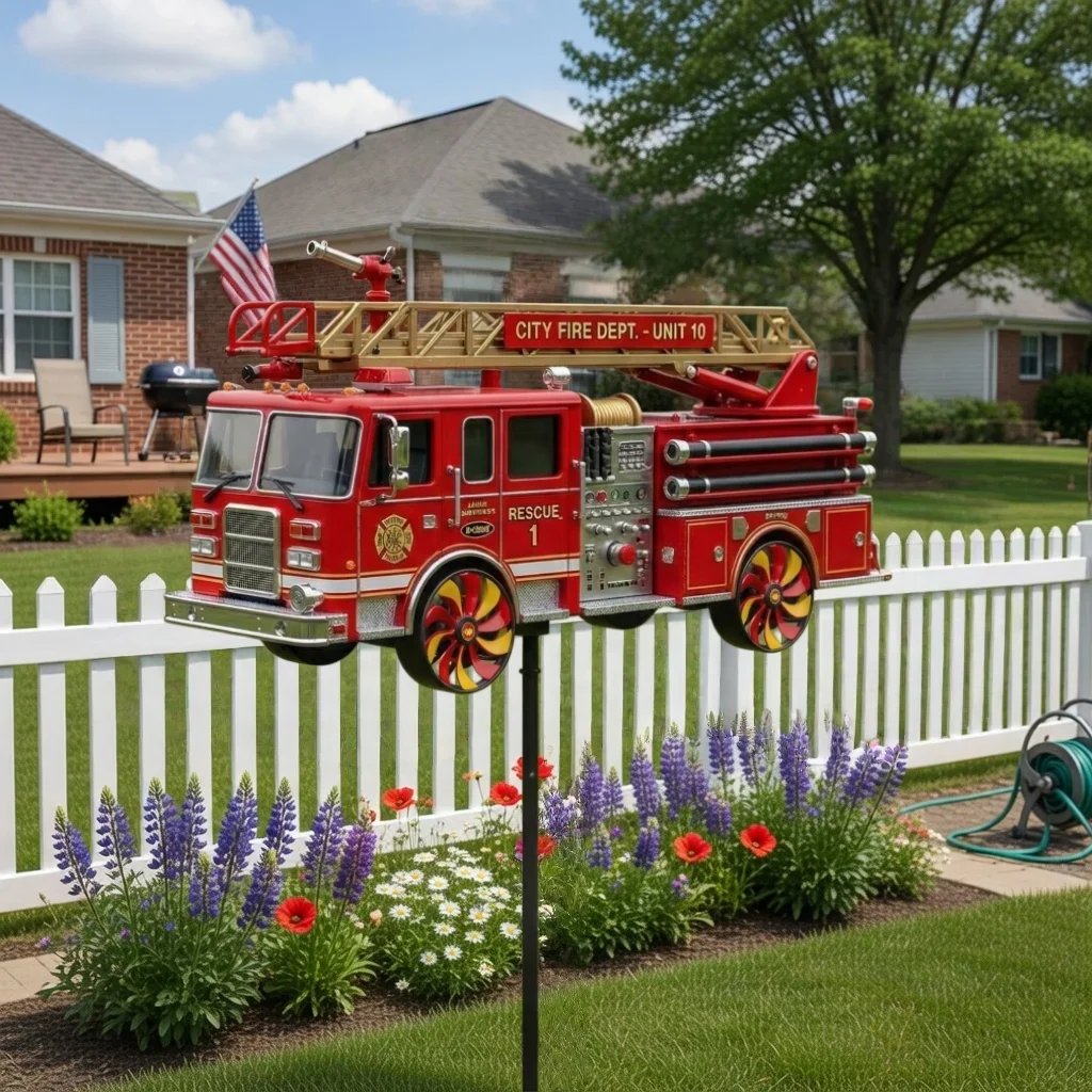 🏆Last Day Promo: 49% OFF 🎖️Fire Truck Garden Wind Spinner Limited Edition💋