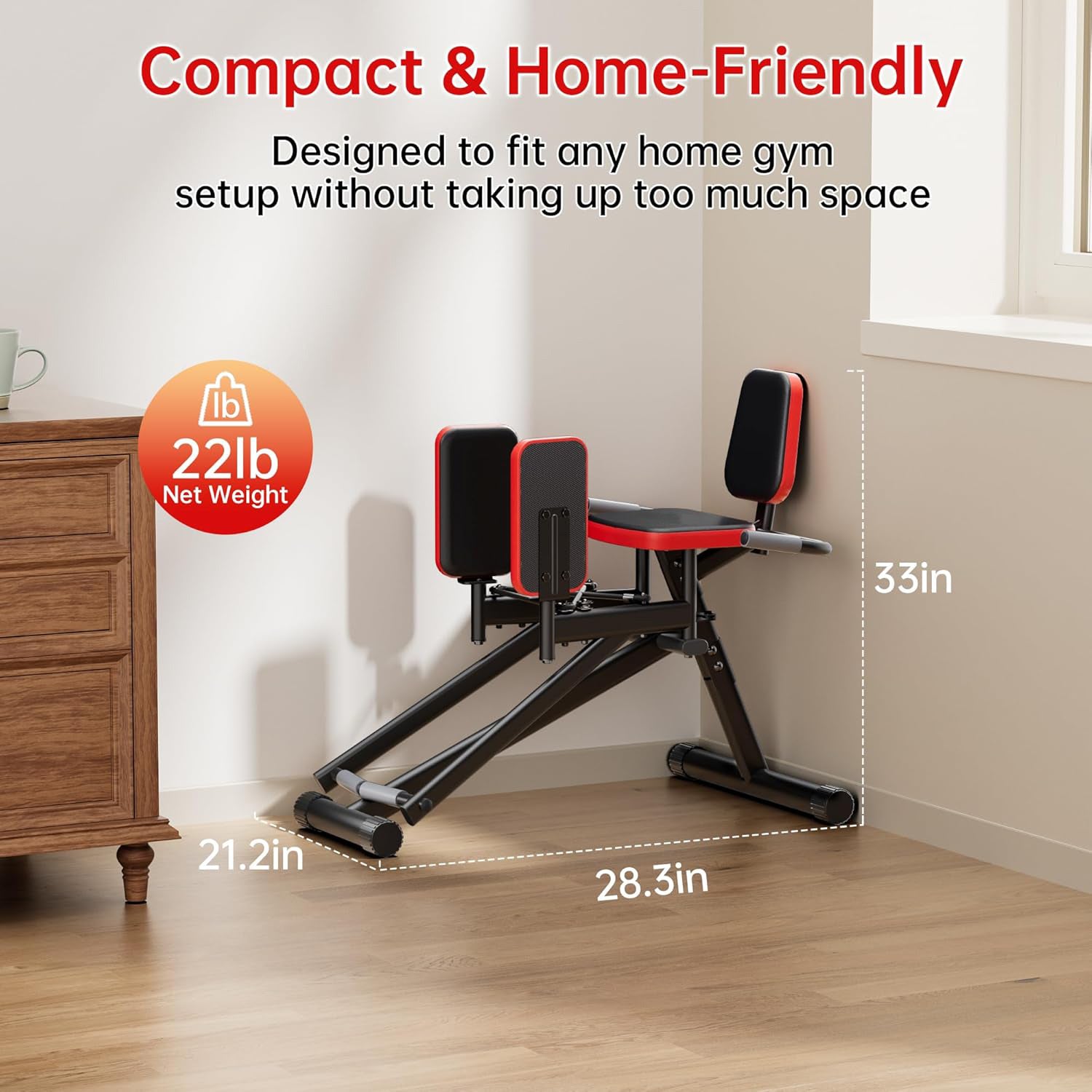 Hip Abductor Machine for Home Gym | Glute & Thigh Exercise Equipment, Outer Thigh Sculpting, Glute Machine for Women, Leg Abductor Machine, Booty Builder for Butt Workout🏆