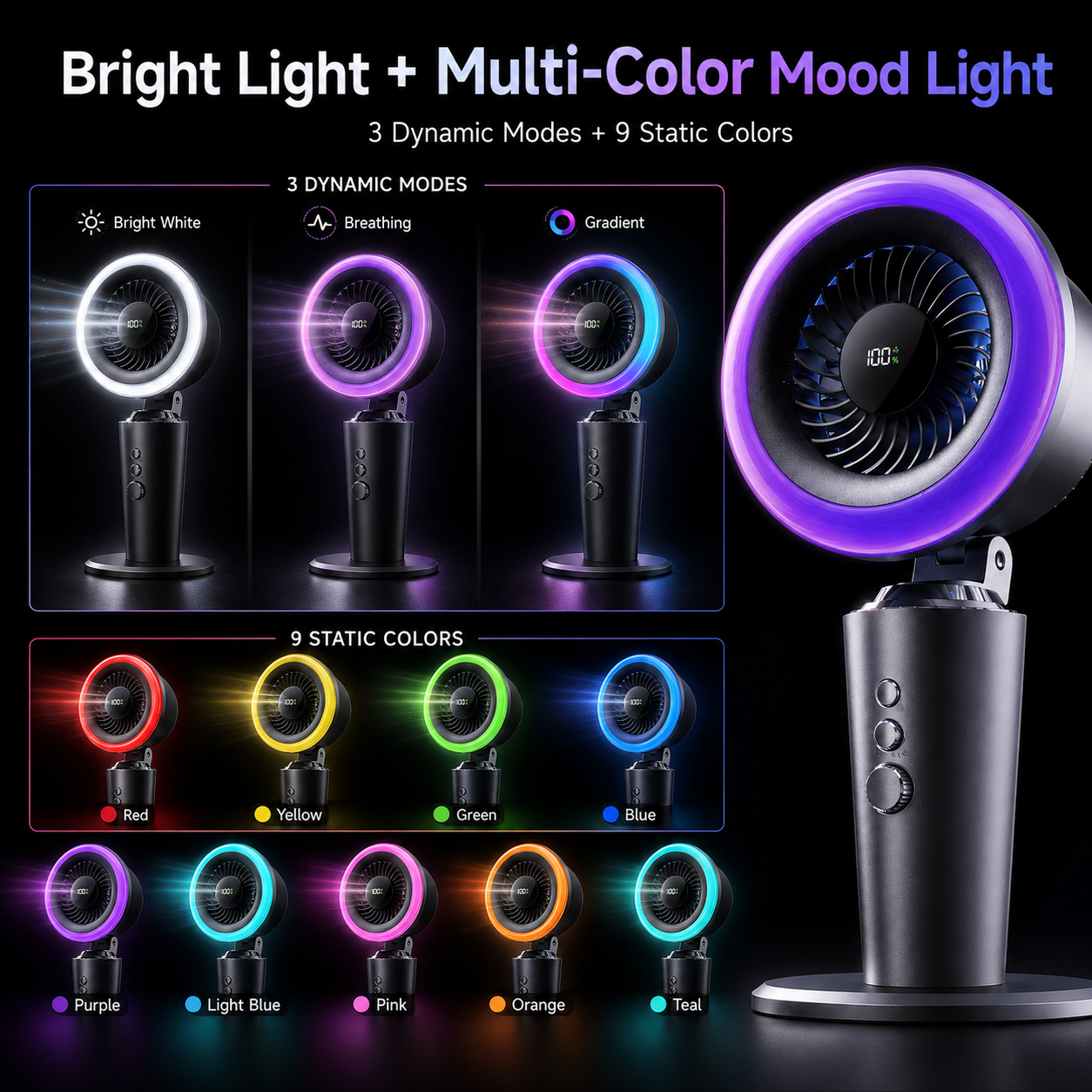 🌙 AI Smart Quiet Air Circulation Fan🏆