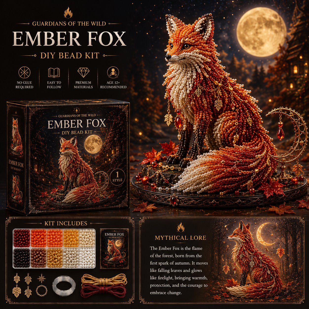 🎁3D Animal Guardian DIY Bead Kit Collection🏆