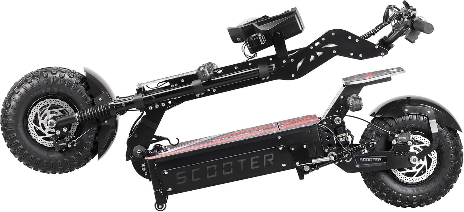 T90 Pro Electric Scooter for Adults, 10000W Dual Motor, 68 MPH Max Speed, 72V Removable Battery, 14" Off-Road Tires 800lbs Max Load, Music Light, Waterproof, 65 Mile Range, Fast E-Scooter🏆