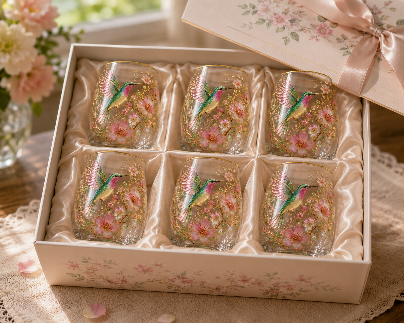 🌸🌿 Limited Edition 2026 Garden Morning Bliss Glass Tea Cup☀️☕🏆