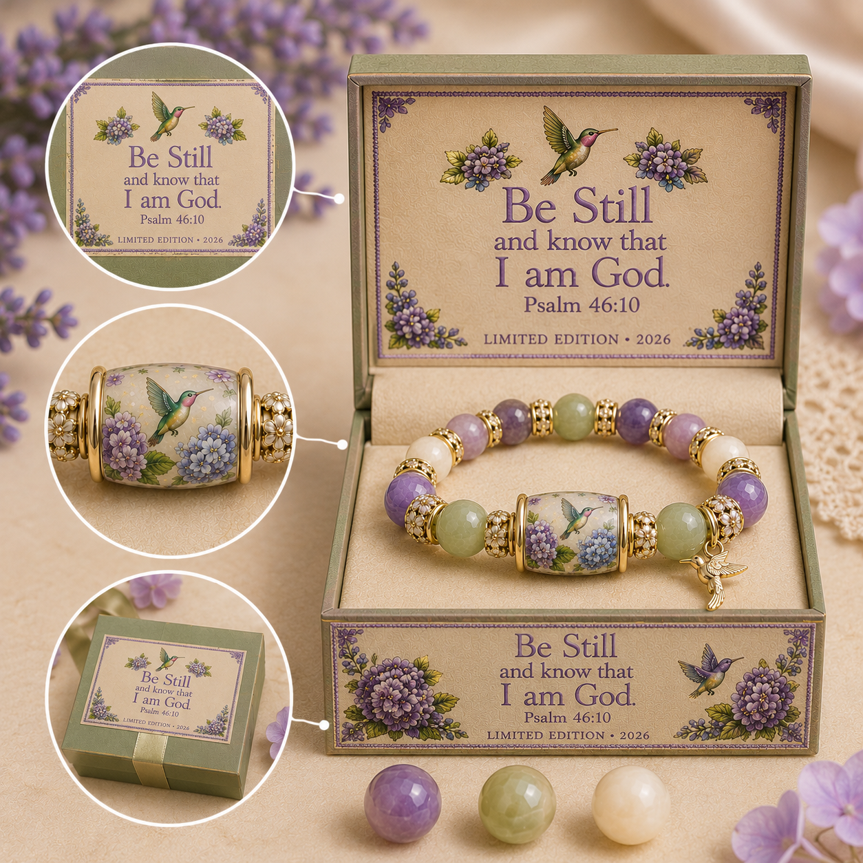 💜Hummingbird Garden Faith Bracelet 🌸 | 2026 Limited Edition Bracelet🏆