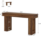 63-Inch Long Console Table, Wooden Rectangular Sofa Table Behind The Couch, Farmhouse Entryway Table for Entrance, Hallway, Living Room🏆