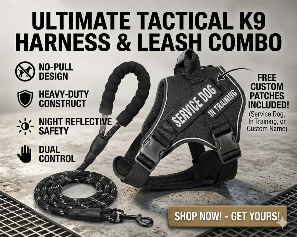 AyalaPet Tactical Dog Harness No-Pull - Heavy Duty Pet Vest with Handle - Adjustable Reflective Escape-Proof Harness for Small, Medium & Large Dogs