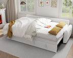 Sectional Sofa Couch, 87" Sleeper Sofa Bed with Reversible Storage Chaise Pull Out Couch🏆