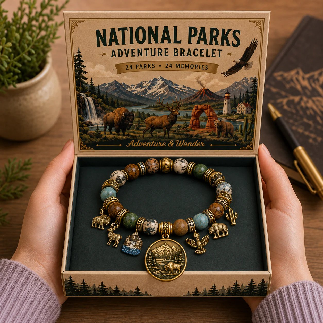 🏞️National Nature Park Faith Bracelet – Meaningful Vintage Nature & Wildlife Souvenir Bracelet💋