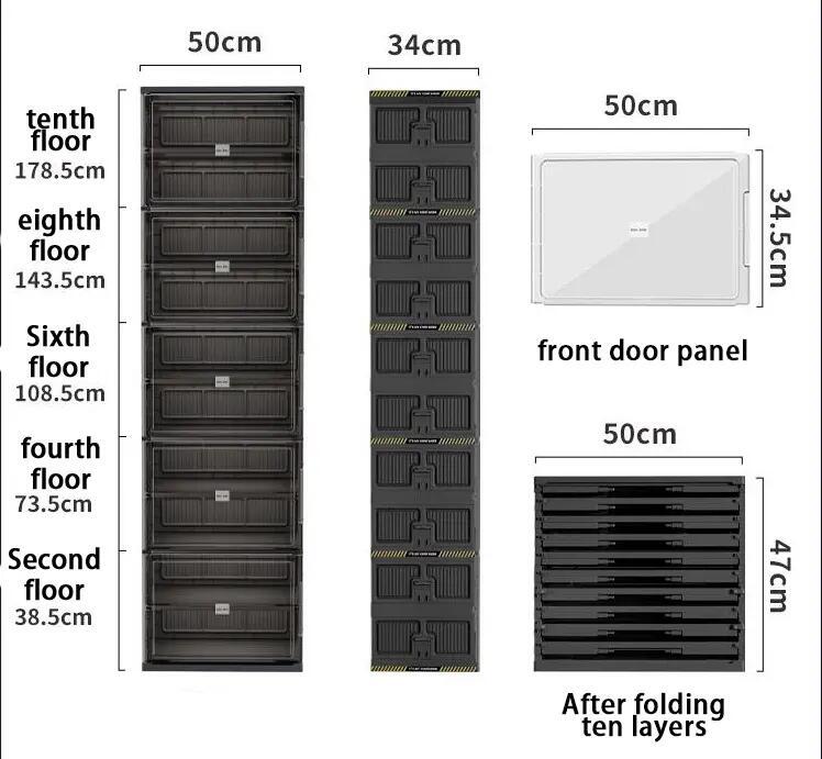 🥾Dust-Free Black Portable Shoe Organizer🎁🏆