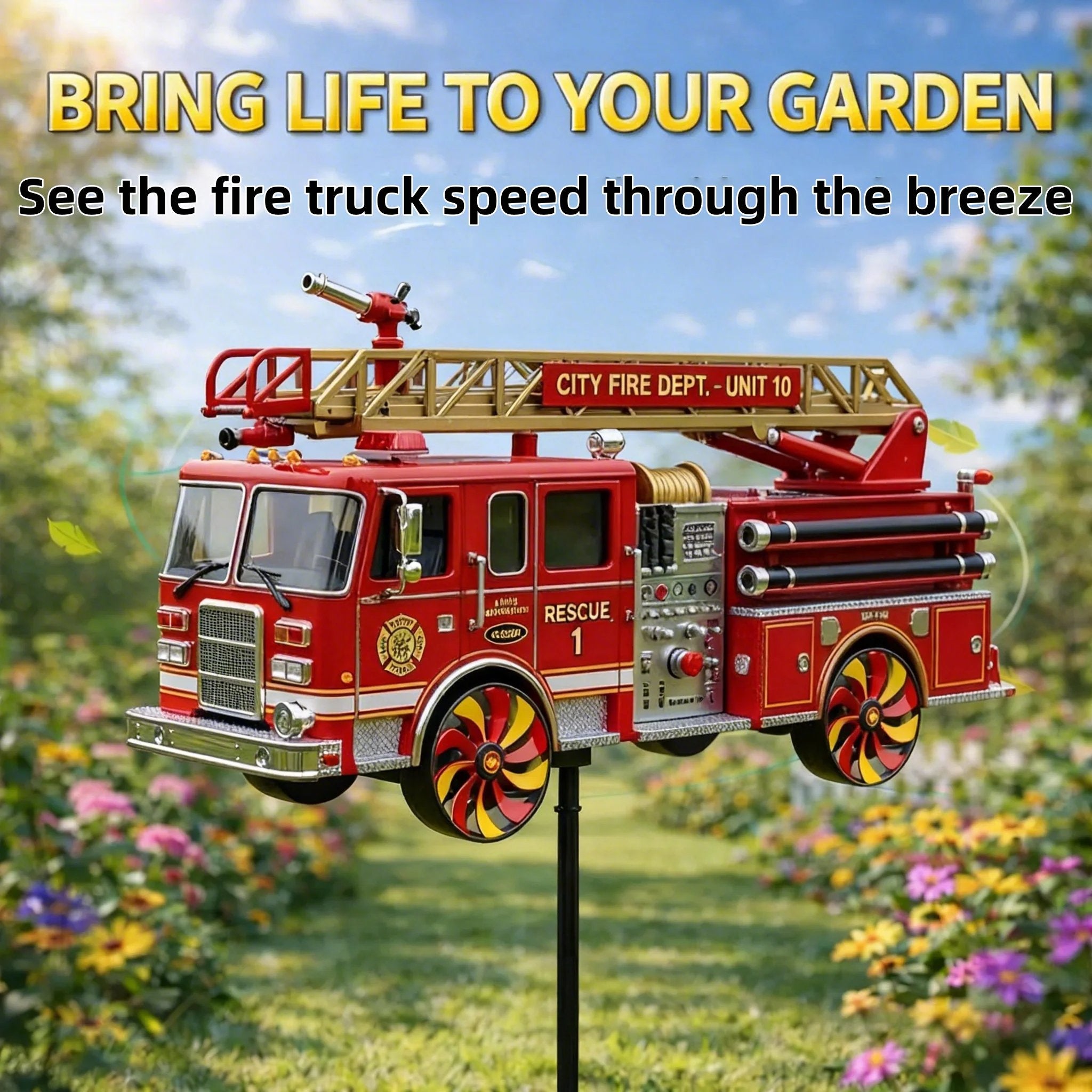 🏆Last Day Promo: 49% OFF 🎖️Fire Truck Garden Wind Spinner Limited Edition💋