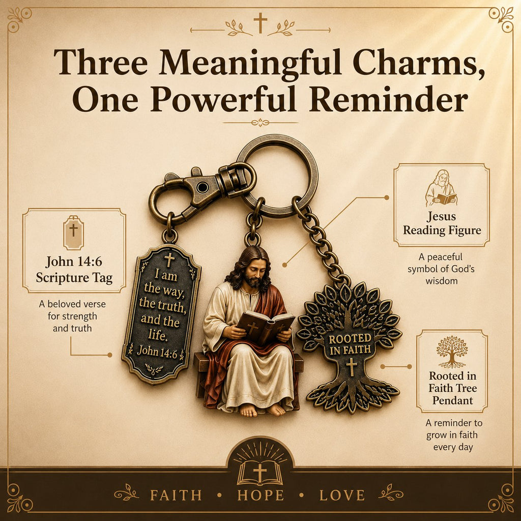 🔥LAST DAY 50% OFF - ✝Jesus Reading Keychain💋
