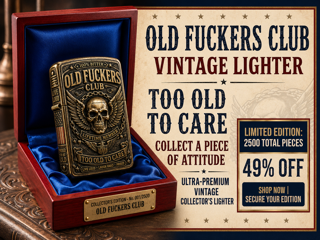 ☠️ Old Fuckers Club Vintage Lighter | 2026 Limited Edition Collectible Metal Lighter💋