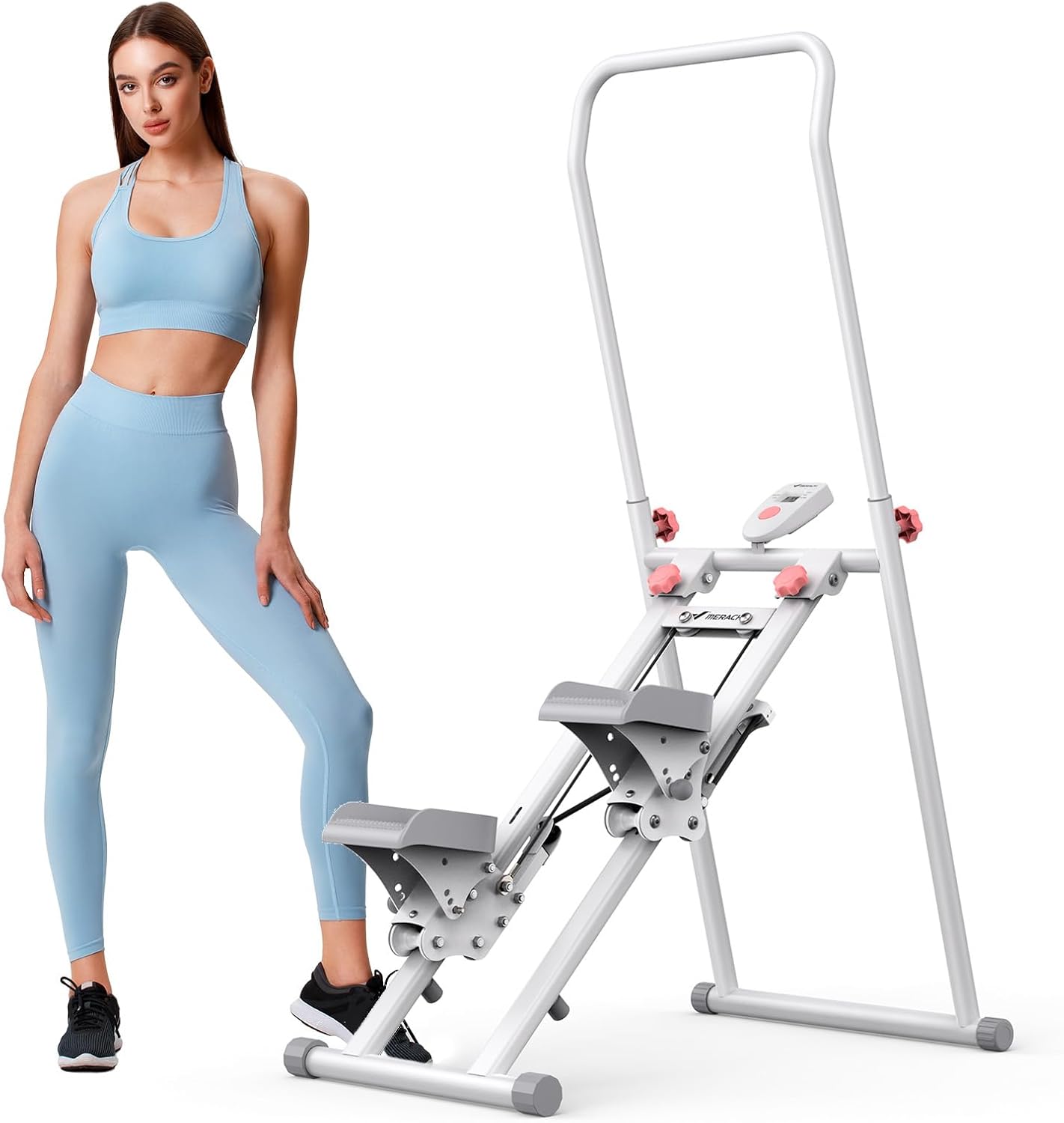 Stair Stepper with Handlebar, LED Display, 300LBS Capacity, Climber Exercise Machine for Workouts, Home Fitness Equipment for Women&Men🏆