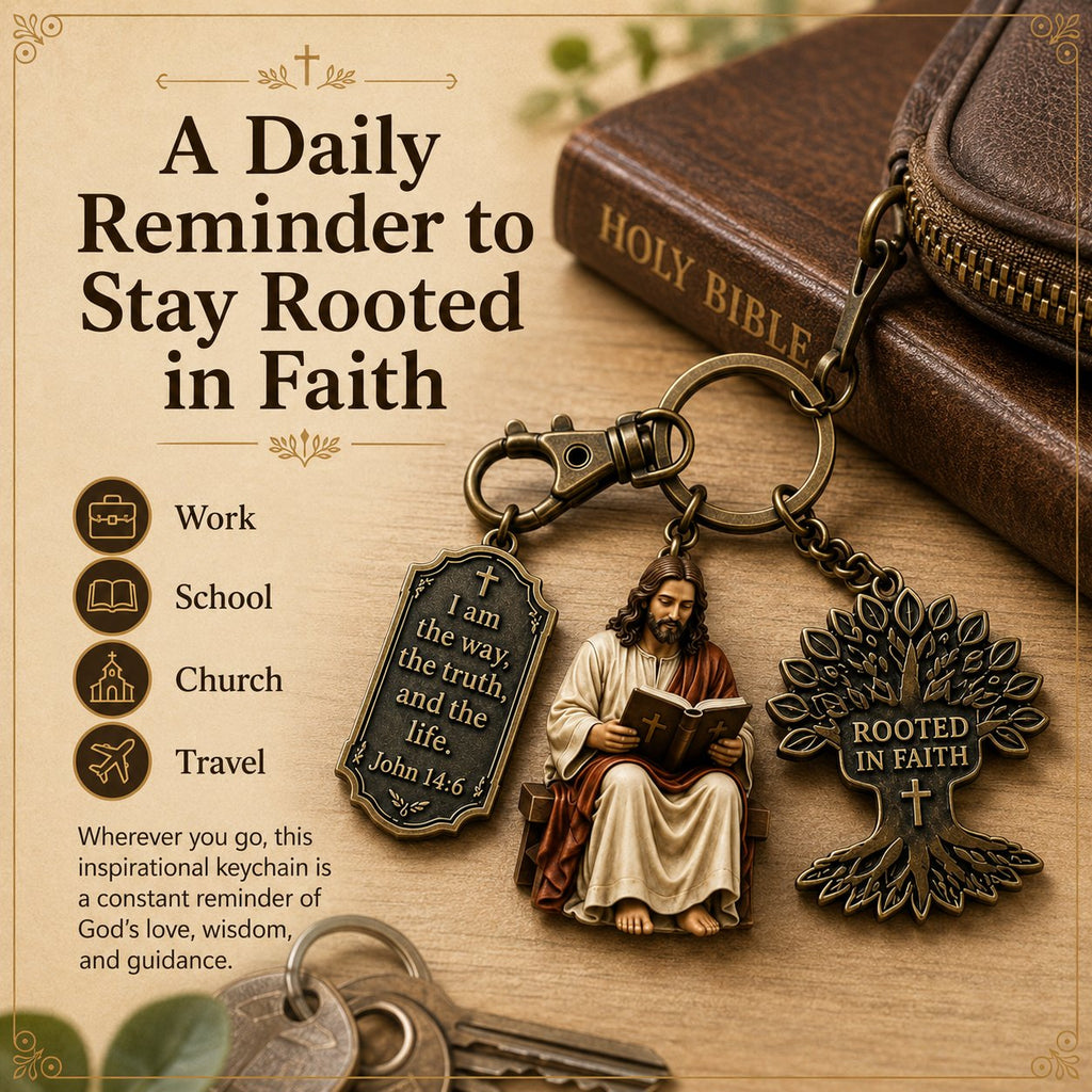 🔥LAST DAY 50% OFF - ✝Jesus Reading Keychain💋