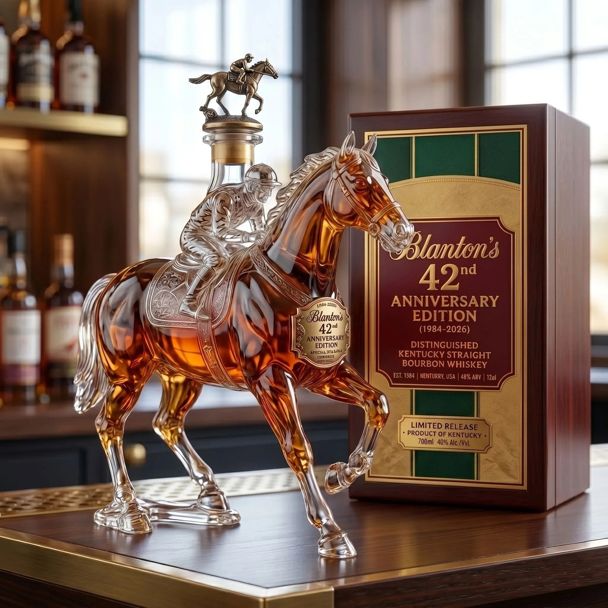 ⚡Hot Sales 49% OFF🔥Blanton’s 42nd Anniversary Limited Edition Bourbon Whiskey Decanter💋
