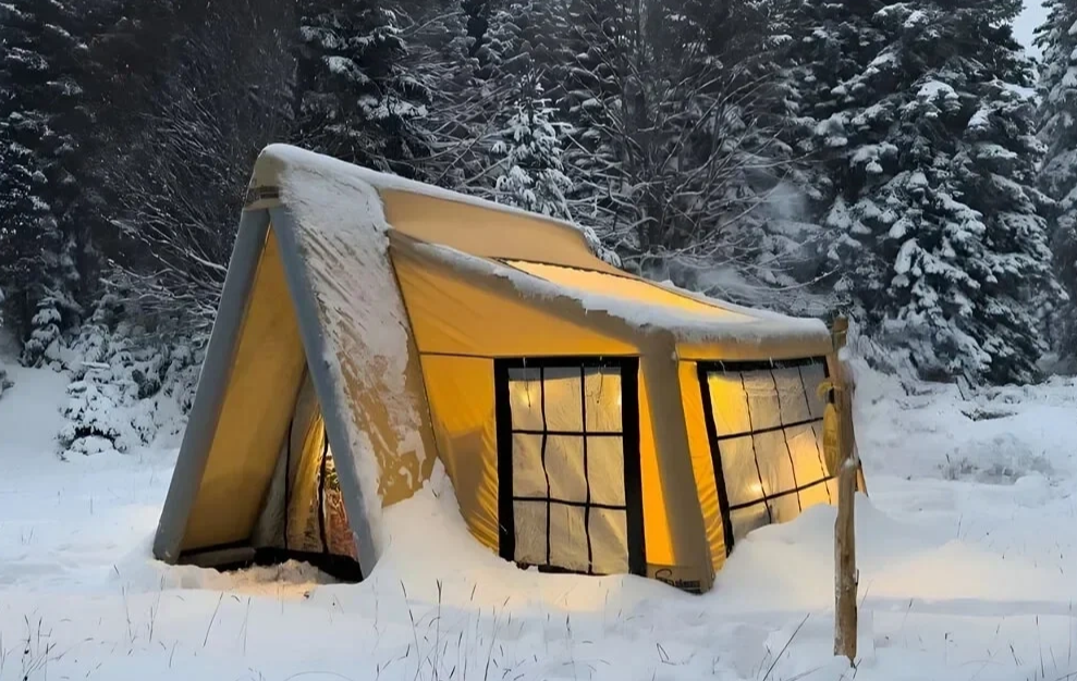 🏕️Light luxury fortress|Inflatable instant molding🔄Double door panoramic view|Available in all seasons❄️☀️🏆